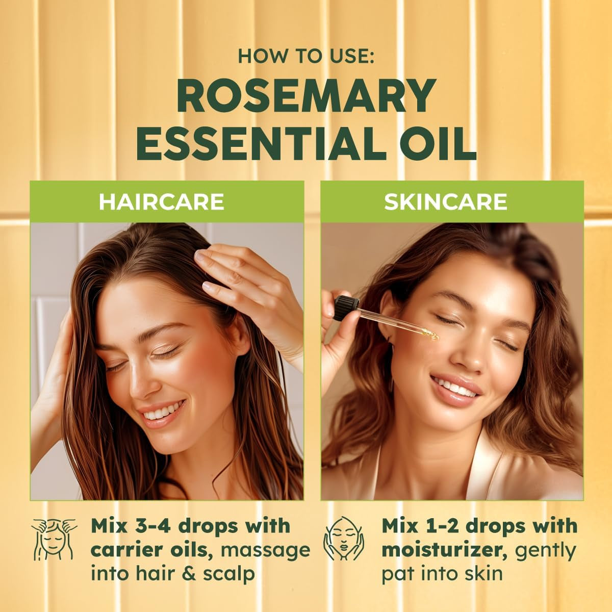 Kukka Rosemary Oil for Hair - 100% Natural Rosemary Hair Oil - Rosemary Essential Oils for Skin, Diffuser & Aromatherapy - Soap Making & DIY (4 Fl Oz).
